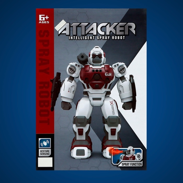 Робот &laquo;Гориллабот&raquo;, радиоуправляемый, пар из пушки, свет, звук, с аккумулятором