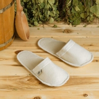 Тапочки для бани, белые Тапочки для бани, белые