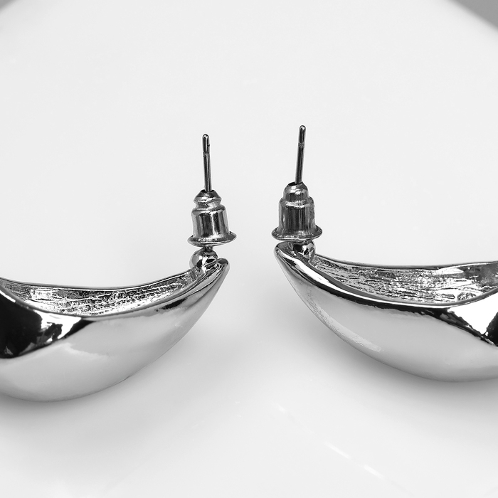 Серьги металл &laquo;Богема&raquo; капля, цвет серебро