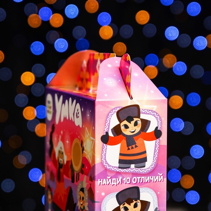 Новый год. Коробка подарочная складная Новый год. Коробка подарочная складная "Умка" 17 х 7 х 25 см.