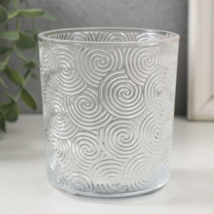 Банка для свечей стекло Банка для свечей стекло "Вихрь" прозрачная 350 мл 8,5х8,5х10 см