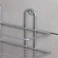 Полка прямоугольная 2-х ярусная, 26.5&times;10.5&times;35 см, цвет хром