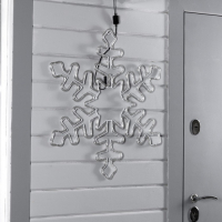 Светодиодная фигура &laquo;Снежинка&raquo;, 78 см, дюралайт, 168 LED, 220 В, мерцание, свечение синий/белый