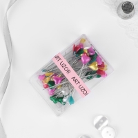 Булавки портновские &laquo;Сердце&raquo;, 55 мм, 50 шт, цвет МИКС