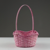 Набор корзин, 19х7,5х9,5/31 см, 22х9х11/34 см, 24х9х11,5/35 см, 3 шт, розовые, бамбук