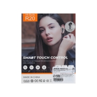 Наушники беспроводные R20, TWS, вкладыши, BT 5.3 , 30/200 мАч, шумоподавление, малиновые Наушники беспроводные R20, TWS, вкладыши, BT 5.3 , 30/200 мАч, шумоподавление, малиновые