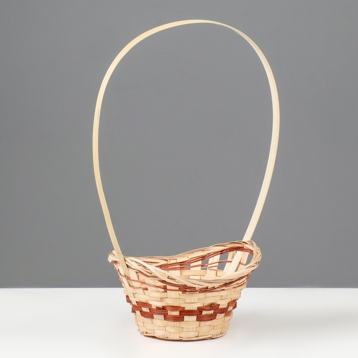 Корзина плетеная «Ладья», 18×16×6 см, бамбук Корзина плетеная «Ладья», 18×16×6 см, бамбук