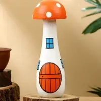 Сувенир &laquo;Домик Грибок&raquo;, 10&times;10&times;21 см, дерево, бело-красный