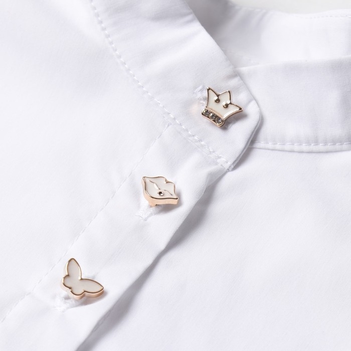 Платье для девочки MINAKU: Cotton collection цвет белый, р-р 116 Платье для девочки MINAKU: Cotton collection цвет белый, р-р 116