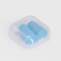 Беруши в пласт футл (ПУ) 2,5*1см (наб 10пар цена за наб) голубой накл ОТ