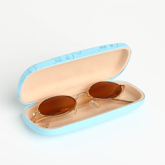 Футляр для очков на хлопушке &laquo;Выбражулька&raquo;, длина 16 см, цвет голубой