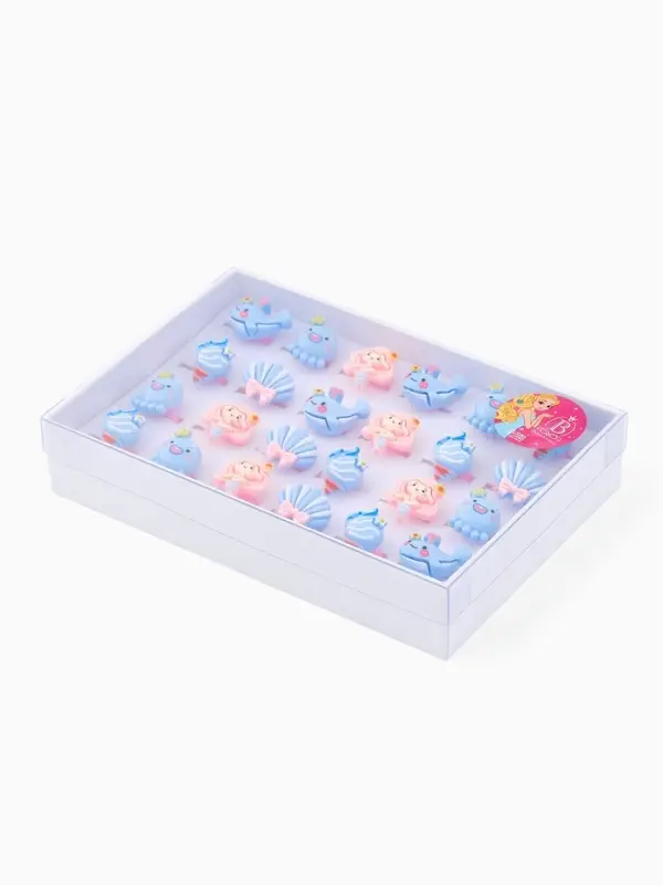 Кольцо &laquo;Выбражулька&raquo; русалка, осьминог, форма МИКС, цветное, безразмерное