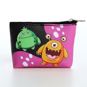 Кошелёк детский на молнии &laquo;Монстр черный&raquo;, 11 х 8,5 см