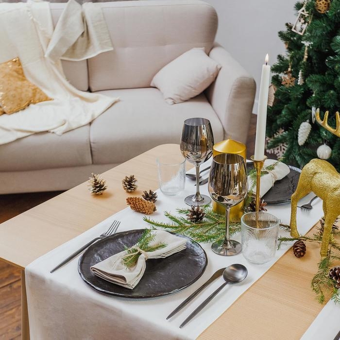 Столовые приборы из нержавеющей стали Magistro &laquo;Фолк&raquo;, 4 предмета, цвет чёрный