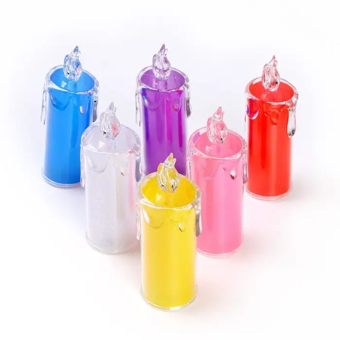 Свеча светодиодная, цвета МИКС