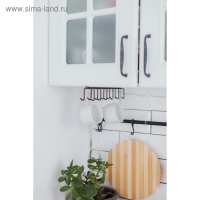 Держатель для кружек подвесной Доляна, на 12 предметов, 27×5×7,5 см, цвет коричневый Держатель для кружек подвесной Доляна, на 12 предметов, 27×5×7,5 см, цвет коричневый