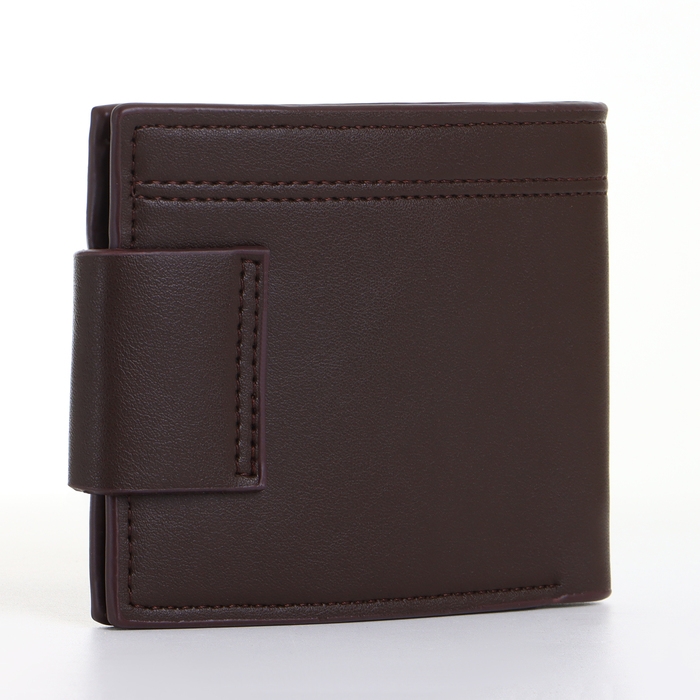 Портмоне мужское на магните, цвет коричневый