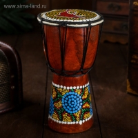 Сувенирный музыкальный инструмент "Барабан Джембе Цветочный узор" 11x11x20 см МИКС Сувенирный музыкальный инструмент "Барабан Джембе Цветочный узор" 11x11x20 см МИКС