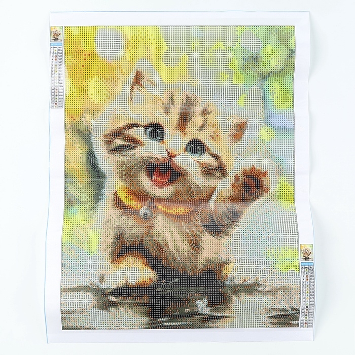 Алмазная мозаика с полным заполнением на холсте &laquo;Пушистый Милаш&raquo;, 30 х 40 см