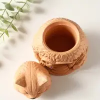 Шкатулка для украшений с крышкой &laquo;Кот Теремок&raquo;, 15&times;10 см, гипс, рыжий