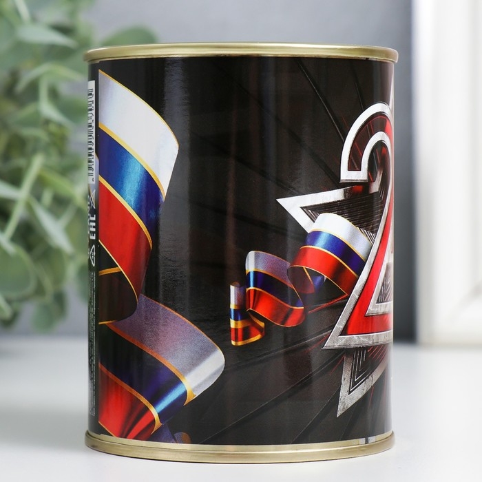 Подарочные носки в банке «23 февраля, флаг», (внутри носки мужские, цвет чёрный) Подарочные носки в банке «23 февраля, флаг», (внутри носки мужские, цвет чёрный)