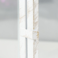 Подсвечник металл, стекло "Фонарь - ажурный узор" н-р 2 шт d-7,5, 12 см белый 15х15х46 см