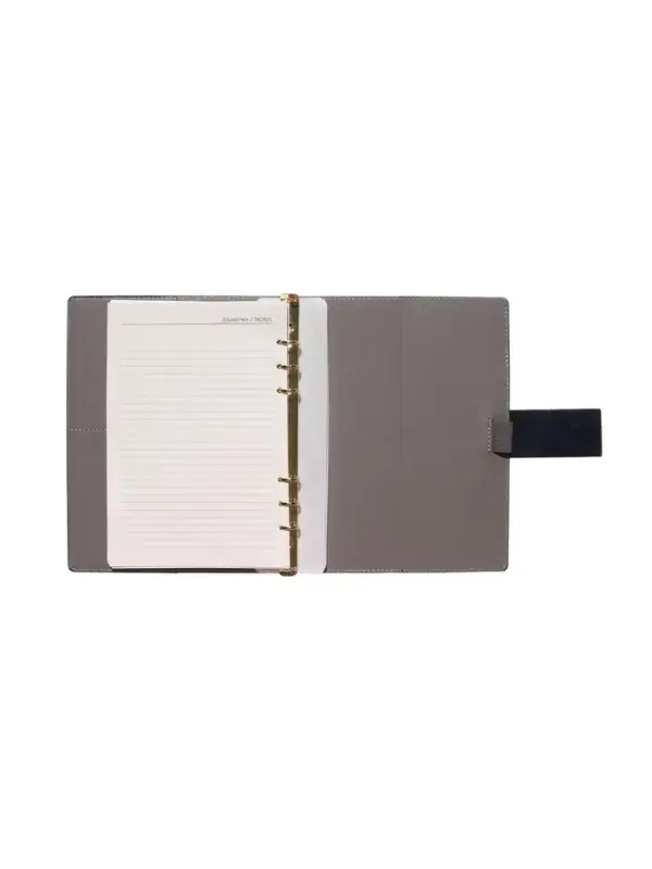 Органайзер на кольцах, А5, с хлястиком, 80л, линия, к/зам, Синий