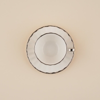 Чайная пара фарфоровая SL Home &laquo;Гарда&raquo;, 2 предмета: чашка 200 мл, блюдце d=15 см, цвет белый