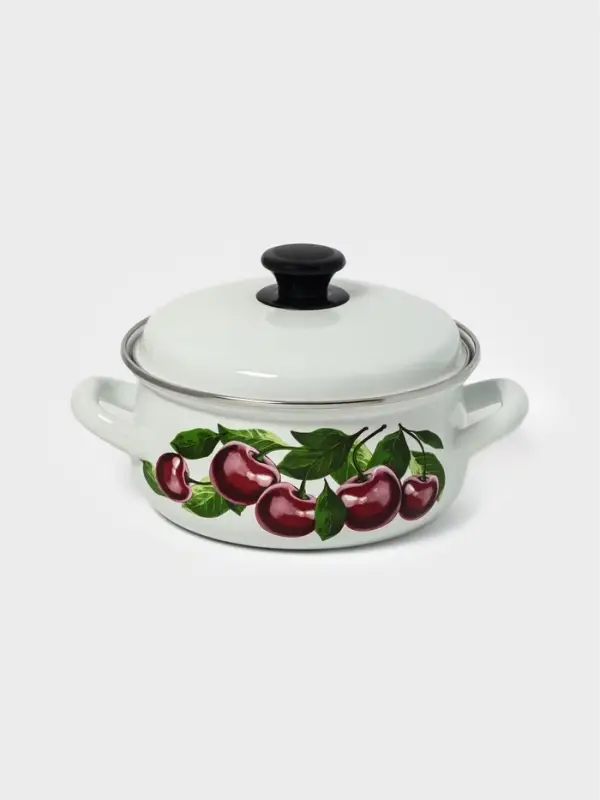 Кастр.сфер. 2л (белая)Вишневый сад