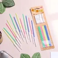 Свечи для торта коктейльные с подставками, 12 см, 12 шт.