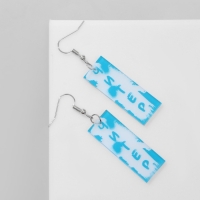 Серьги акрил &laquo;Читер&raquo;, цвет голубой