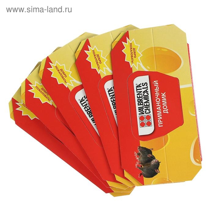 Клеевая ловушка для мышей, домик, 5 шт