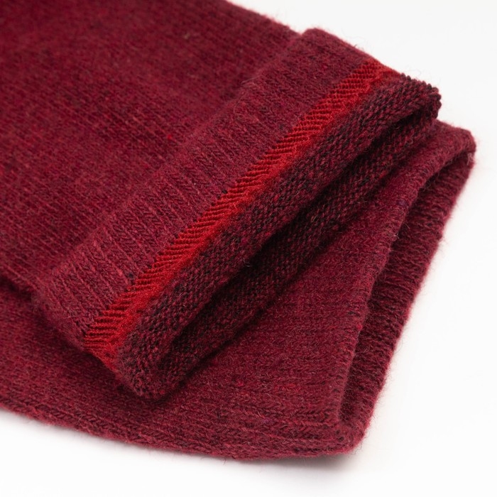 Носки женские шерстяные, цвет бордовый, размер 36-40