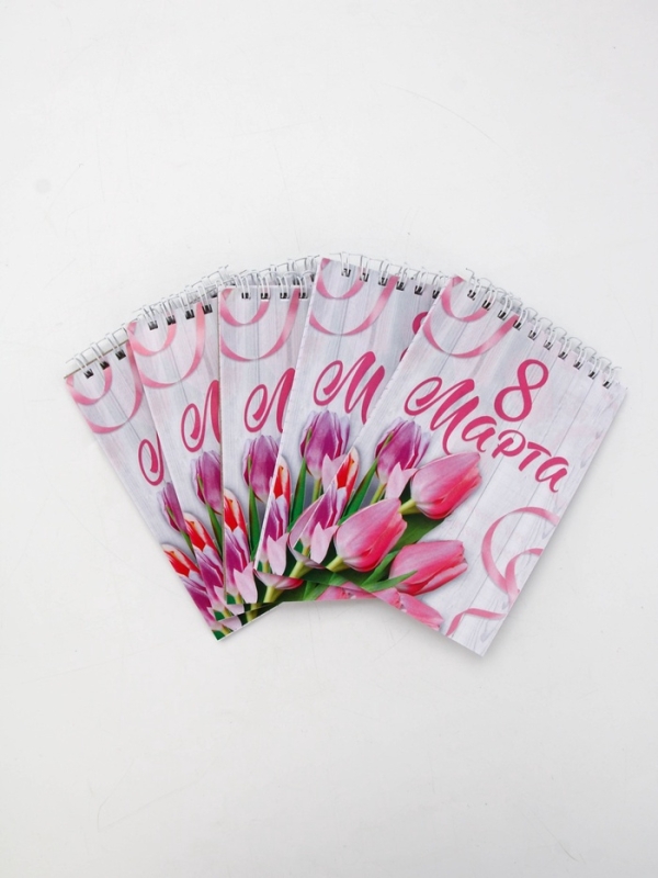Набор блокнотов А6, 40л. 5 шт. "С 8 марта"