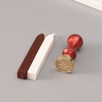 Сургучный набор "Бобёр" печать, ручка, сургуч 12,5х10х3,6 см