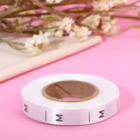 Размерник сатиновый, &laquo;M&raquo;, 1000 шт, 12 мм, 30 м, цвет белый