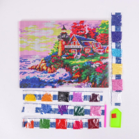Алмазная мозаика с полным заполнением на подрамнике «Домик у моря», 30 x 40 см Алмазная мозаика с полным заполнением на подрамнике «Домик у моря», 30 x 40 см