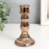 Подсвечник стекло на 1 свечу "Колонна с шарами" позолота 15,5х8,5х8,5 см 9616765 Подсвечник стекло на 1 свечу "Колонна с шарами" позолота 15,5х8,5х8,5 см 9616765