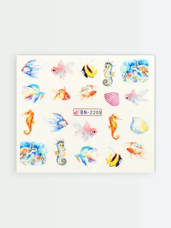 Слайдеры для ногтей &laquo;Рыбки&raquo;, разноцветные