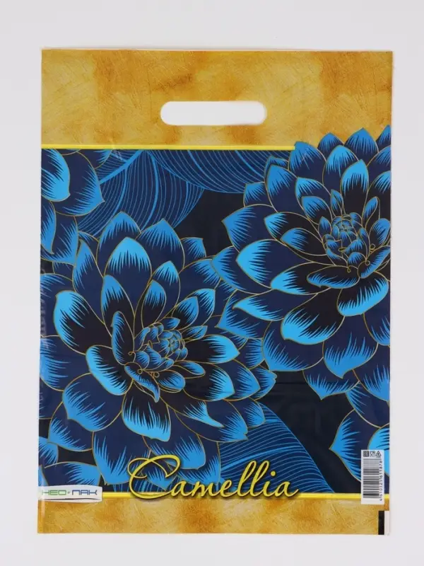 Пакет "Камелия, полиэтиленовый с вырубной ручкой 30х40 см, 60 мкм