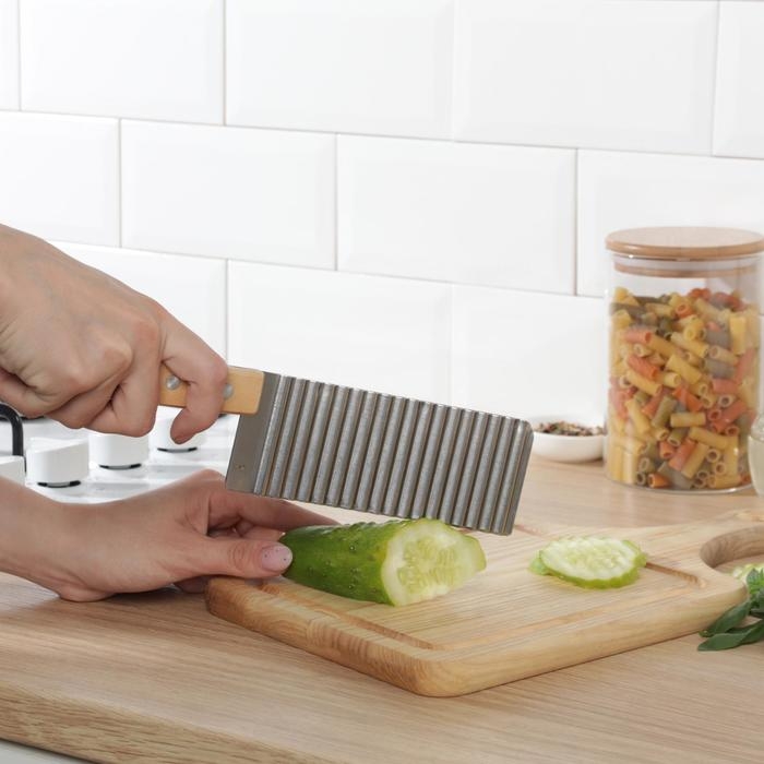 Нож для фигурной резки Доляна, 27&times;6 см, цвет серебристый