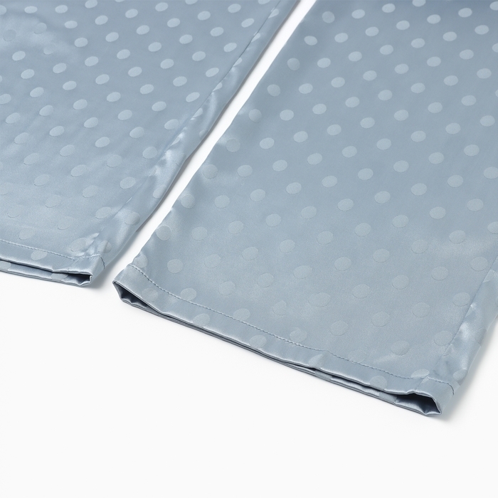 Пижама женская (рубашка и брюки) KAFTAN Пижама женская (рубашка и брюки) KAFTAN "Горох" цвет голубой, размер 44-46