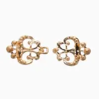 Зажим для кардигана "Ажур", лилия, цвет золотой в золоте