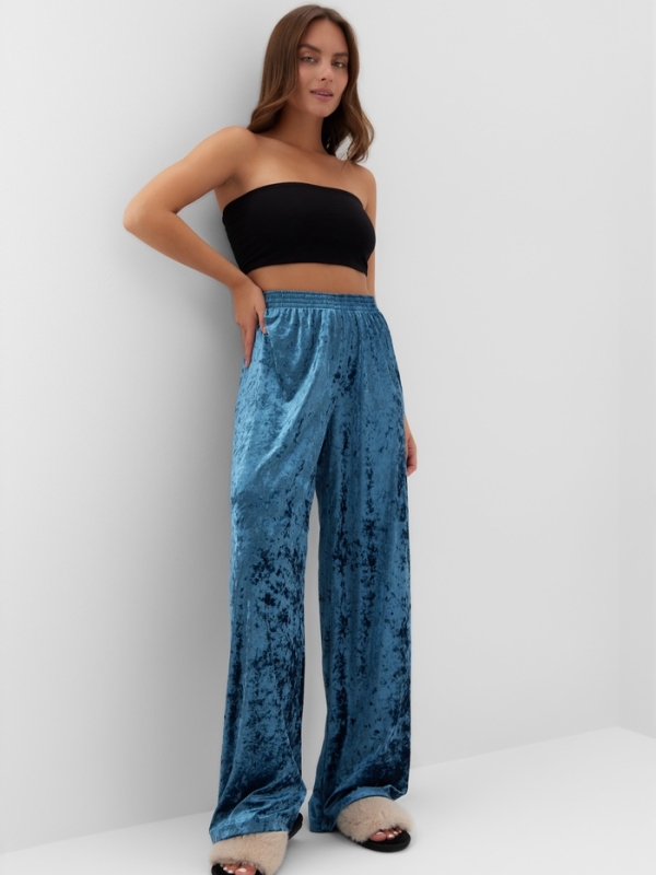 Брюки домашние KAFTAN Velvet 40-42, синий