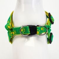 Комплект "Большая лапа", ширина 1,5 см, поводок 120 см, шлейка 28-42 см, жёлто-зелёный Комплект "Большая лапа", ширина 1,5 см, поводок 120 см, шлейка 28-42 см, жёлто-зелёный