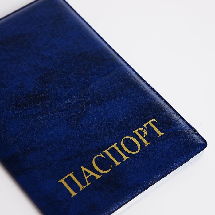 Обложка для паспорта, цвет синий Обложка для паспорта, цвет синий