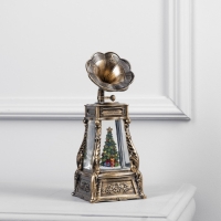 Светодиодная фигура &laquo;Граммофон с ёлкой&raquo; 11 &times; 28 &times; 11 см, пластик, батарейки ААх3 (не в комплекте), USB, свечение тёплое белое