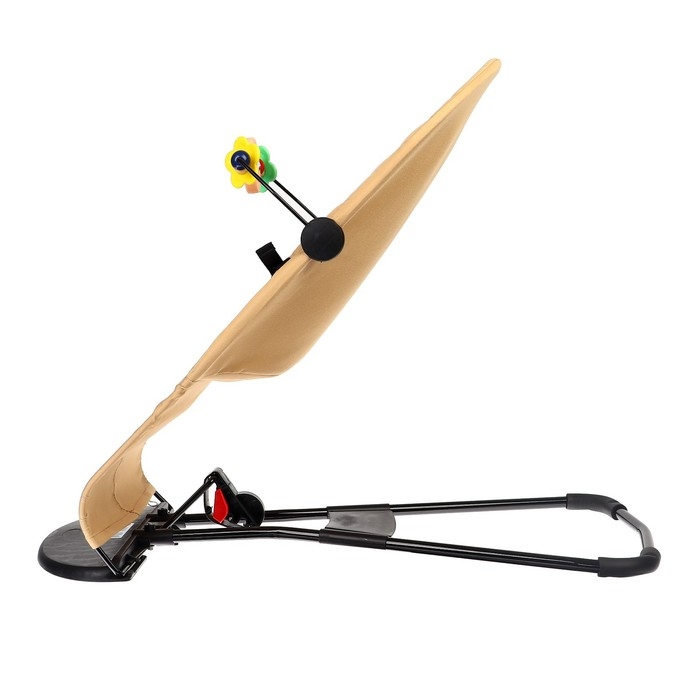 Шезлонг детский, кресло - качалка с игрушками для новорождённых &laquo;Крошка Я&raquo;, цвет бежевый