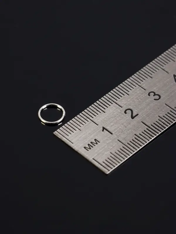 Набор соединительных колец для бижутерии в пластиковом боксе, 6 размеров, цвет серебро