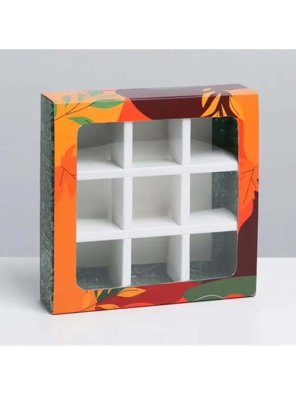 Коробка для конфет, кондитерская упаковка, 9 ячеек, &laquo;Любимому учителю&raquo; 14.5 х 14.5 х 3.5 см